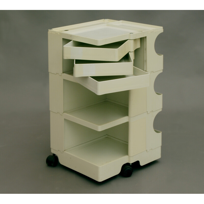 White Boby storage trolley in plastics by Joe Colombo - 1970s