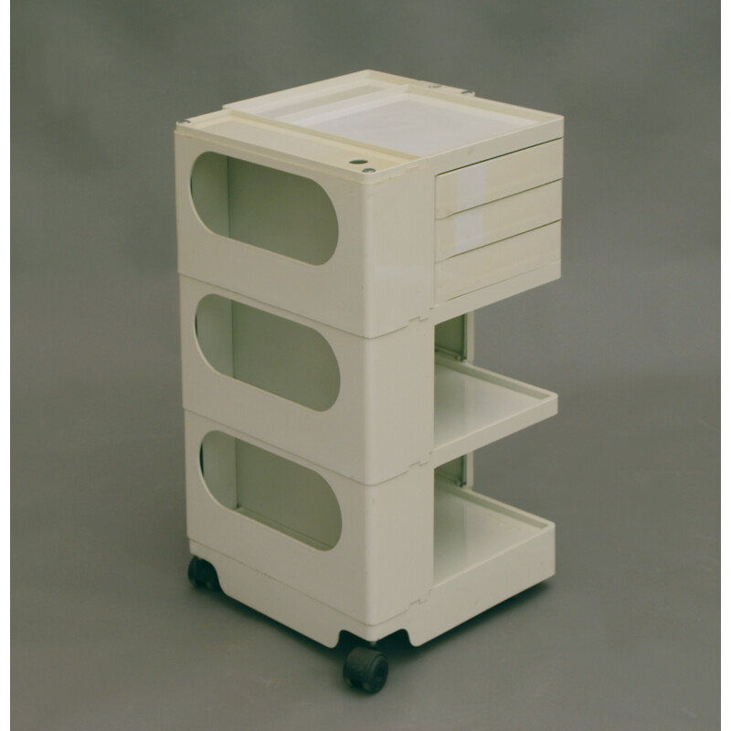 White Boby storage trolley in plastics by Joe Colombo - 1970s