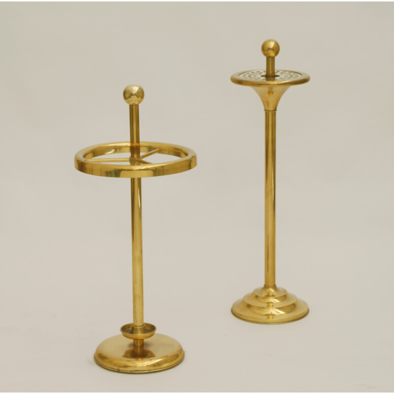 Brass umbrella stand produced in Czechoslovakia - 1960s