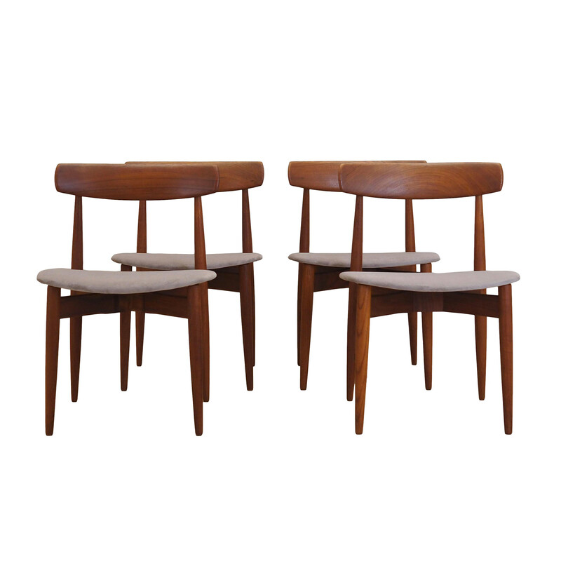 Set of 4 vintage teak chairs by H.W. Klein, Denmark 1960