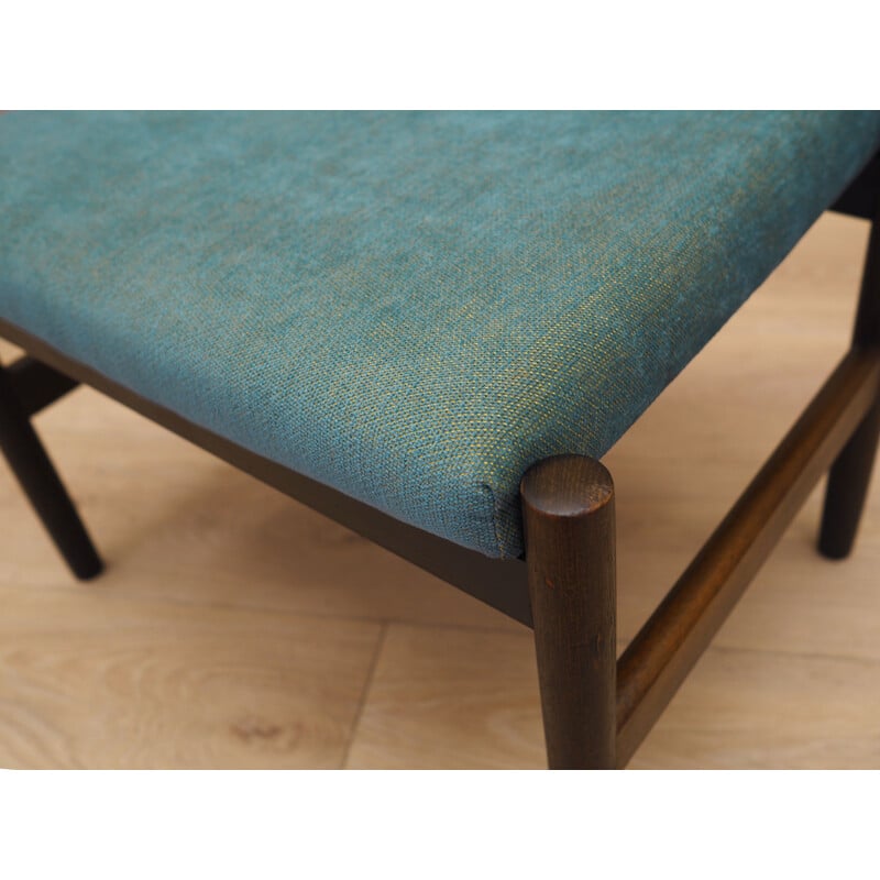 Vintage beech wood footstool, Denmark 1960