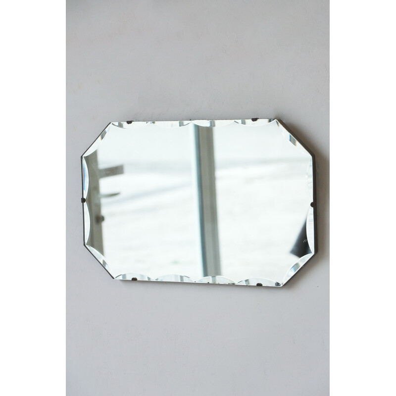 Vintage beveled rectangular mirror