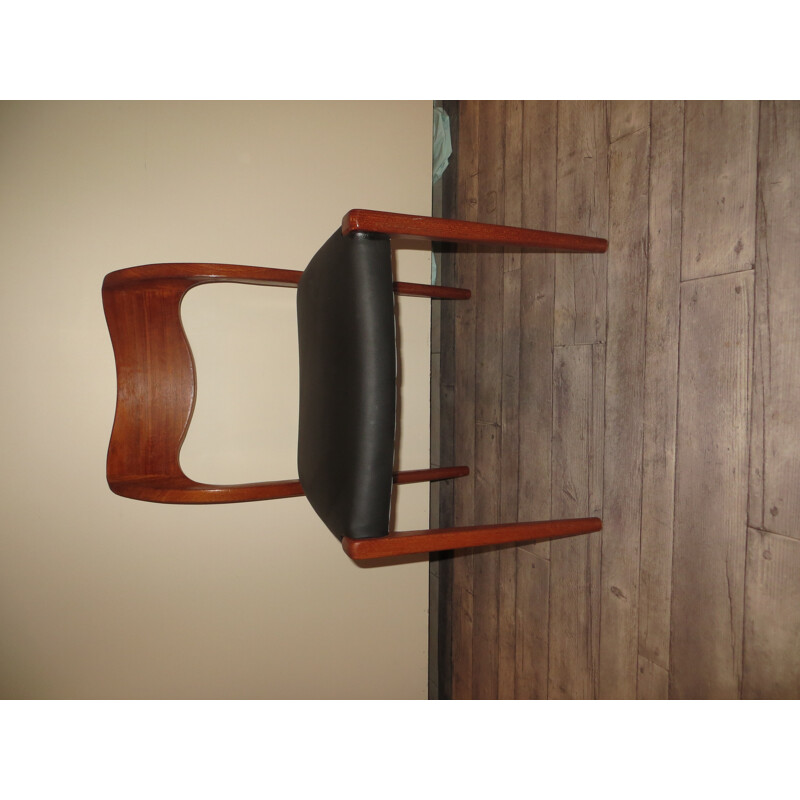 Set of 4 Danish teak chairs model 71 by N.O.Moller - 1960s