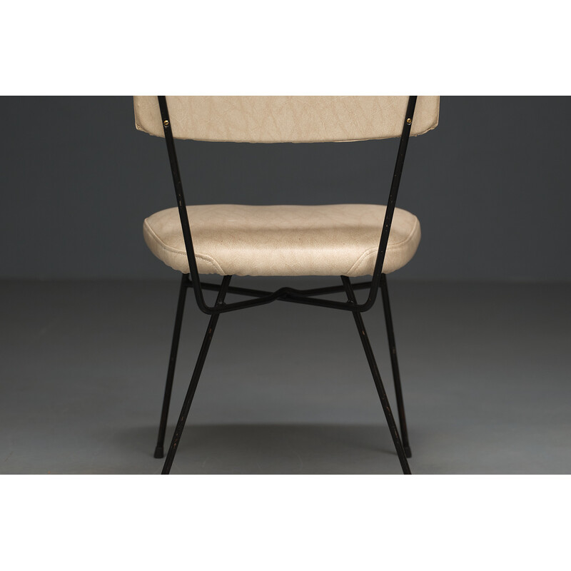Vintage iron frame chair for B.B.P.R. and Arflex, 1950