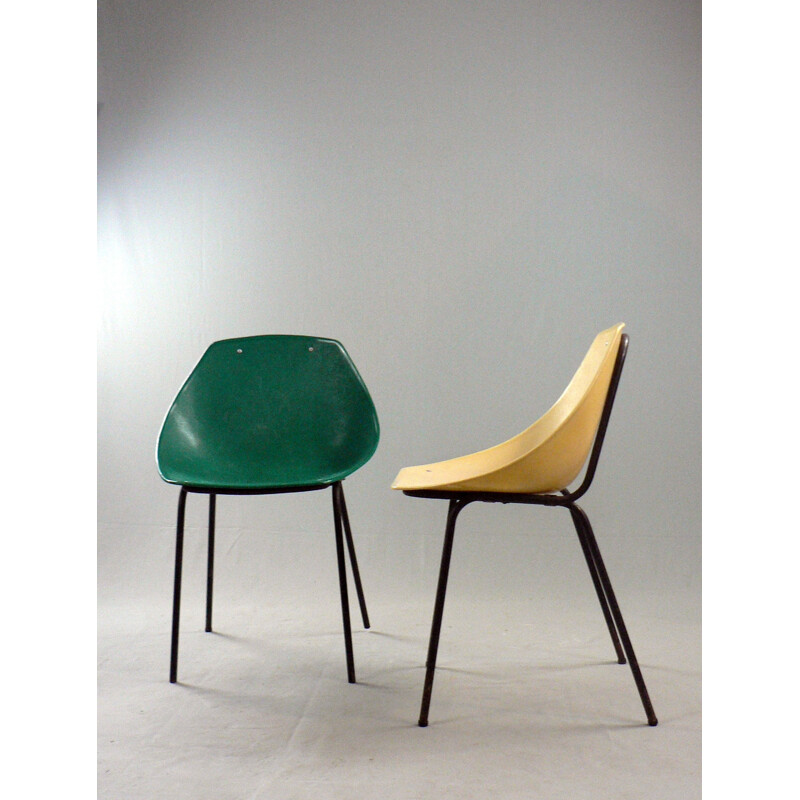 Paire de chaises Coquillage de Pierre Guariche - 1960