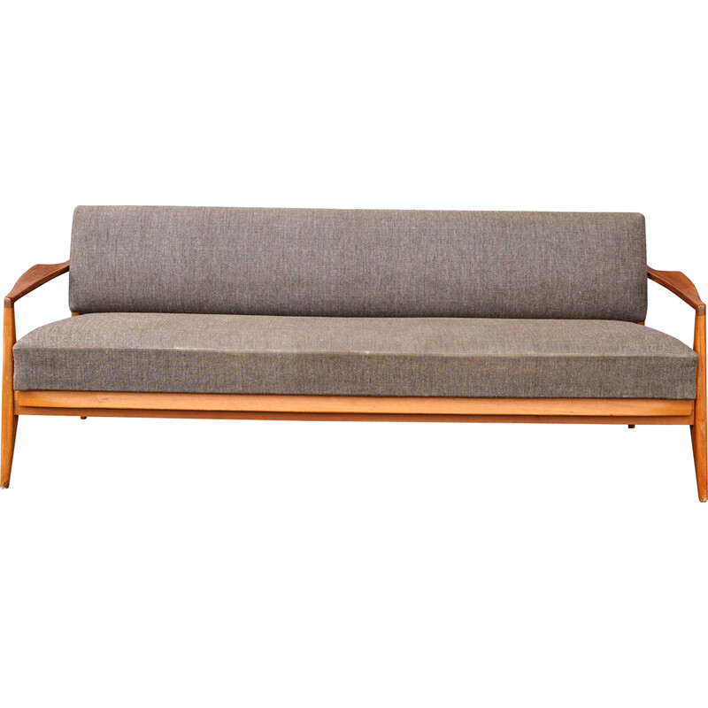 Vintage 2-seater folding teak sofa, Denmark 1960