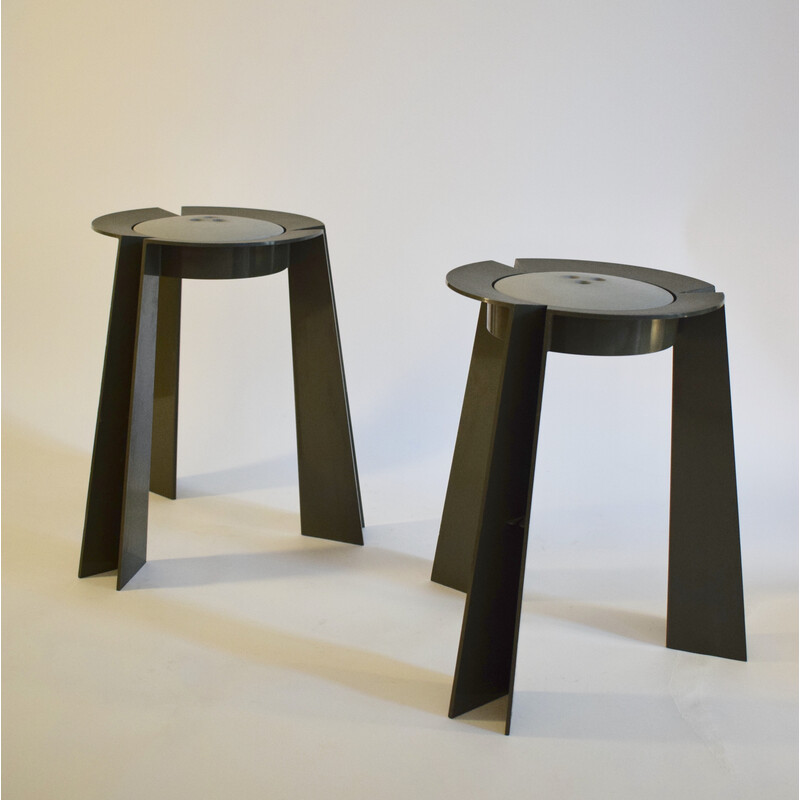 Pair of vintage "Trick" stools by Alessandro Mendini for Vanini, 1988