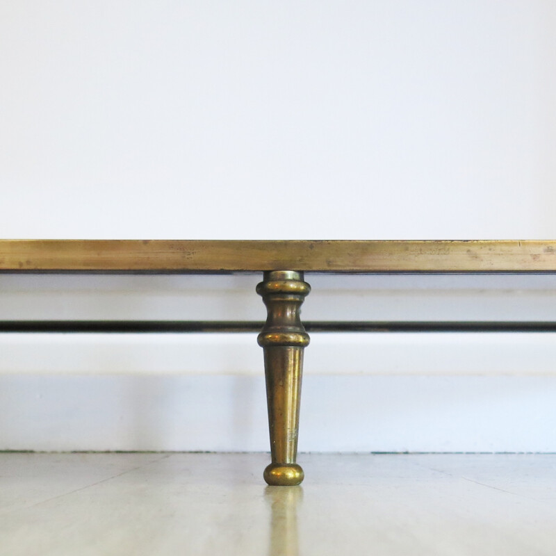 Mid-Century French Brass and glass Shelf - 1960s