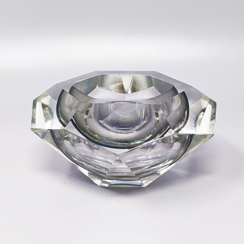 Vintage Sommerso Murano glass ashtray by Flavio Poli for Seguso, Italy 1960