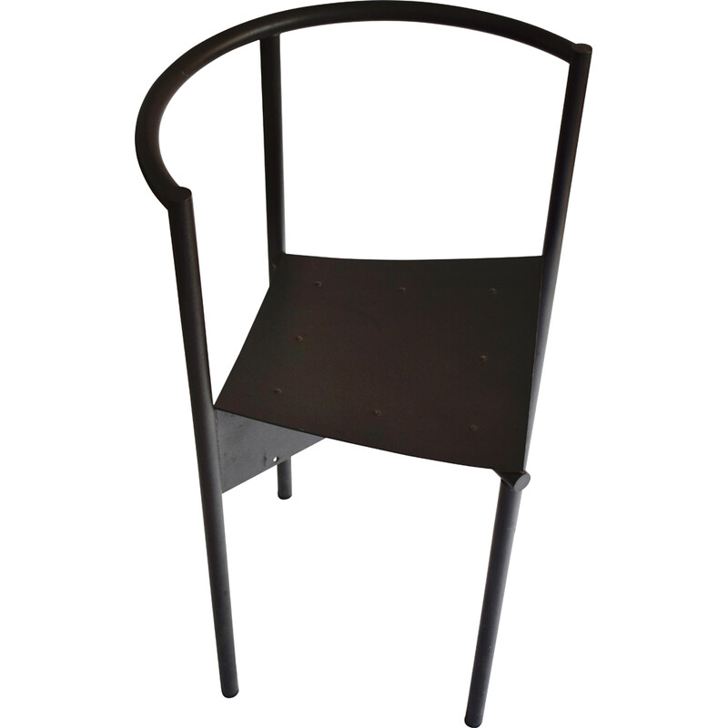 Cadeira vintage Wendy Wright em metal tubular cinzento de Philippe Starck para Disform, 1986