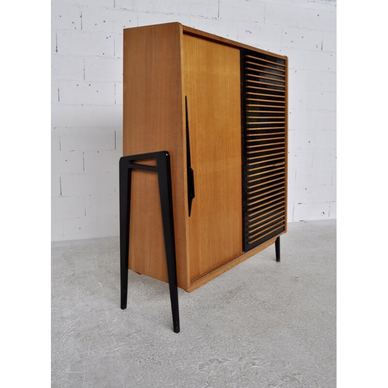 Oak storage cabinet by Gérard Guermonprez for Magnani Edition - 1950s