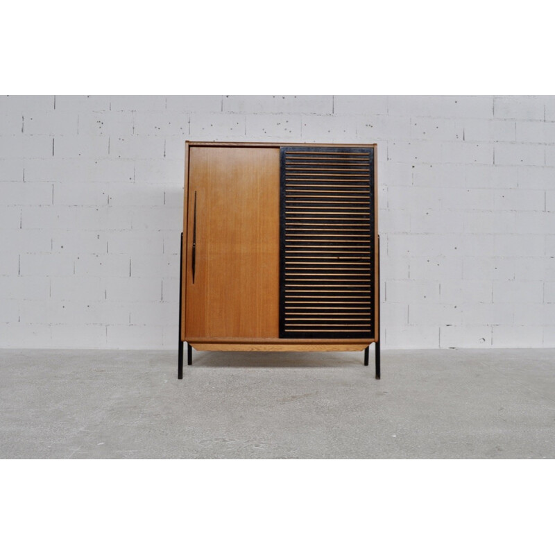 Oak storage cabinet by Gérard Guermonprez for Magnani Edition - 1950s