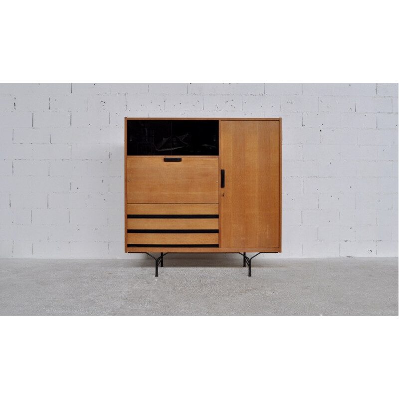 Oak Wardrobe And Secretary by Gerard Guermonprez, for Magnani - 1950s