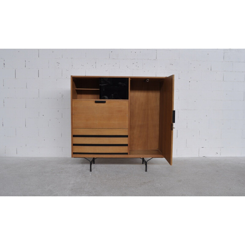 Oak Wardrobe And Secretary by Gerard Guermonprez, for Magnani - 1950s