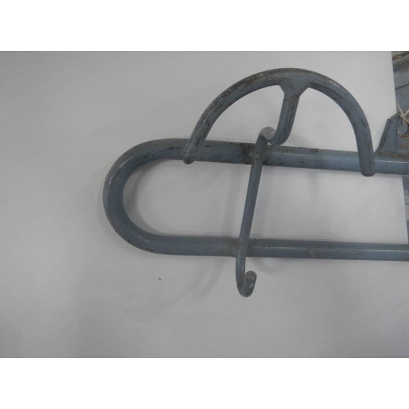 Vintage gray iron coat rack, 1950