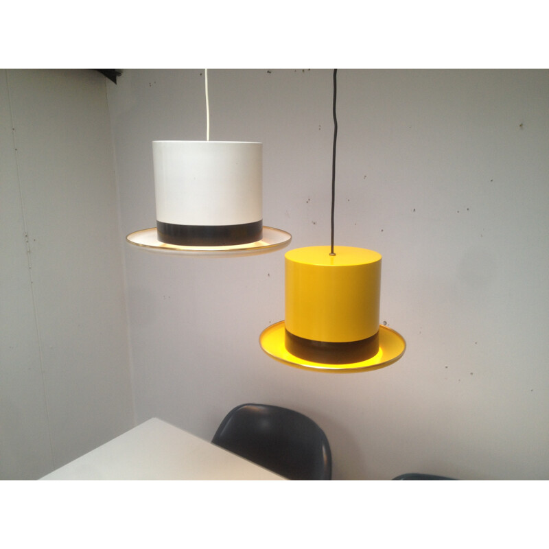 Pair of 2 ceilling Hat lamps by Hans Agne Jakobssen for Markaryd - 1960s 