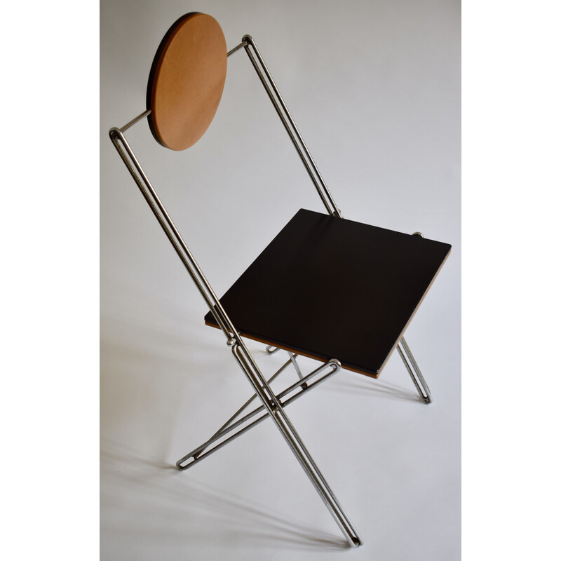 Par de cadeiras vintage em arame de aço R.J.C. de René-Jean Caillette para a Via Diffusion, França 1986