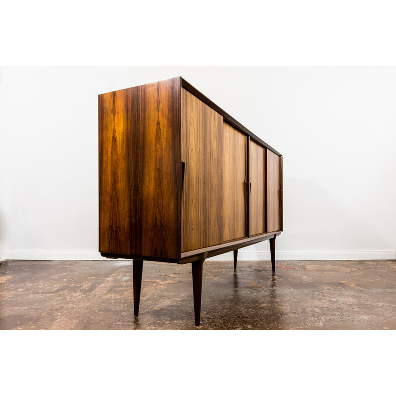 Vintage high sideboard model 19 by Omann Jun, Denmark 1960