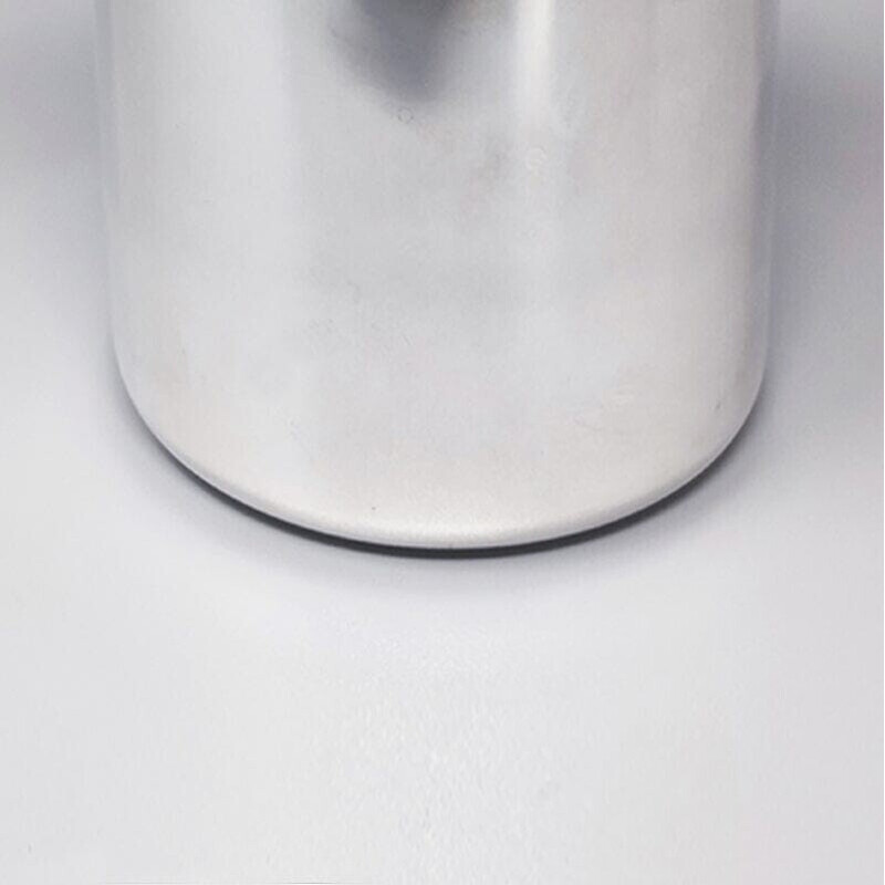 Vintage stainless steel ice bucket by Aldo Tura for Macabo, Italy 1960