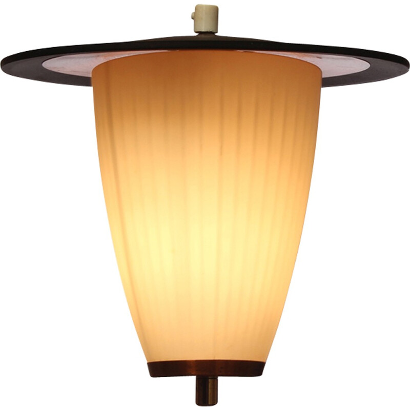 Hanging light in brass and copper - 1950s
