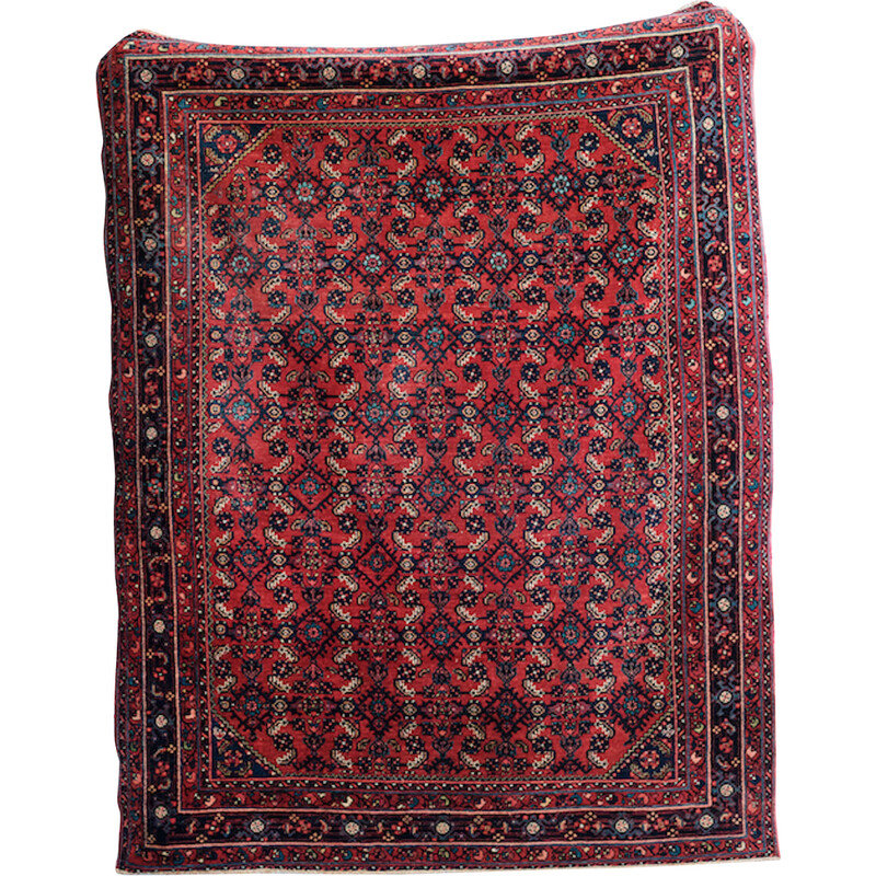 Tapete persa vintage de lã tecida à mão, 1960