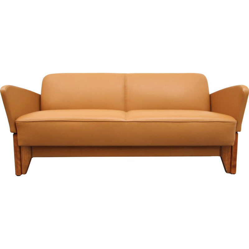 Sofa in leather cognac color - 1950s