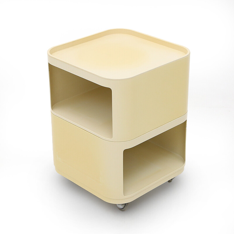 Vintage "Componibili" bedside table in white Abs by Anna Castelli for Kartell, 1960