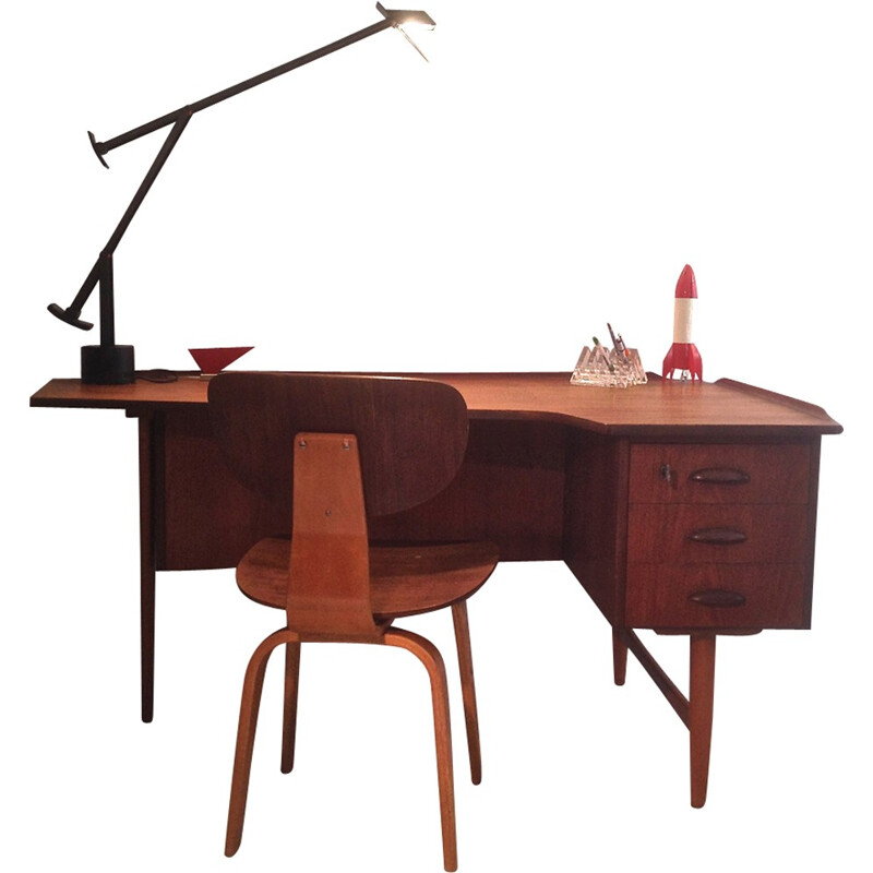 Danish desk with storage areas by Peter Løvig Nielsen - 1950s