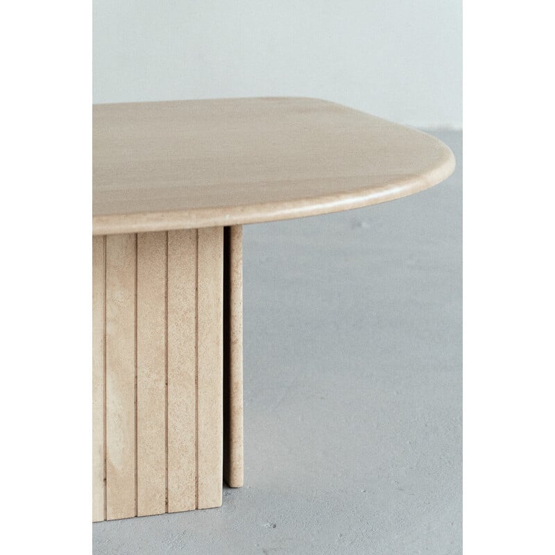 Vintage travertine coffee table, 1986