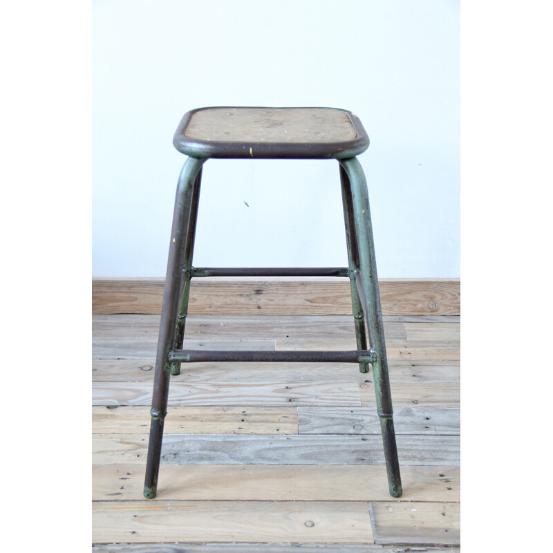 Mid-century industrial stool in steel - 1960s
