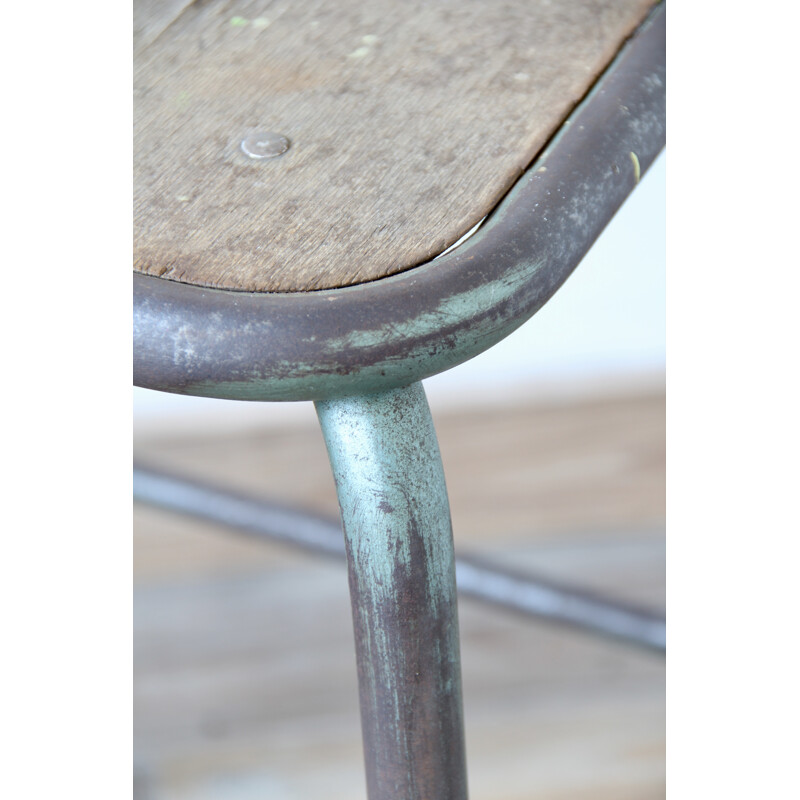 Mid-century industrial stool in steel - 1960s