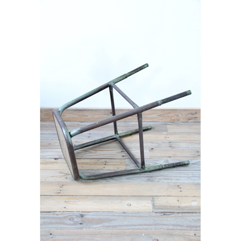 Mid-century industrial stool in steel - 1960s