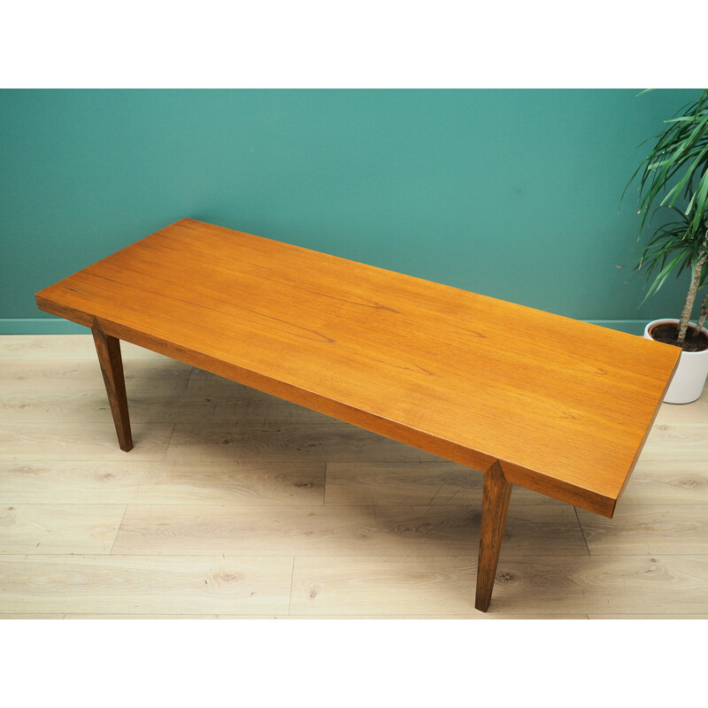 Vintage teak veneer coffee table for Severin Hansen, Denmark 1970