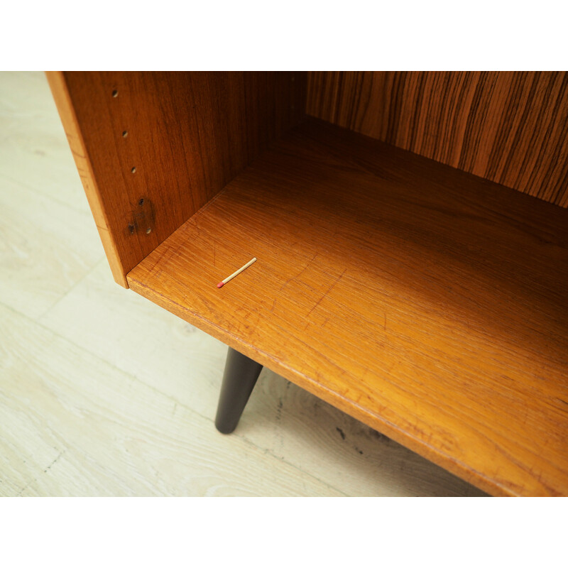 Vintage teak veneer bookcase for Denka, Denmark 1970