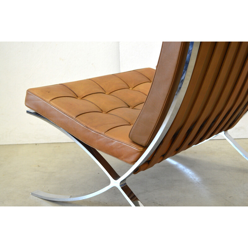 Barcelona armchair with ottoman by Knoll International - 1960s