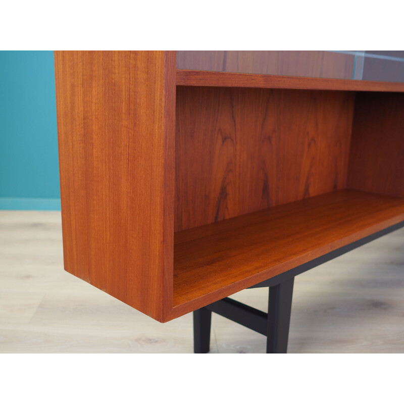 Vintage teak veneer and wood bookcase for Clausen et Fils, Denmark 1970