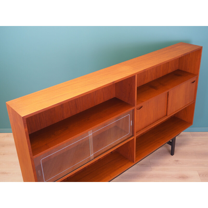 Vintage teak veneer and wood bookcase for Clausen et Fils, Denmark 1970