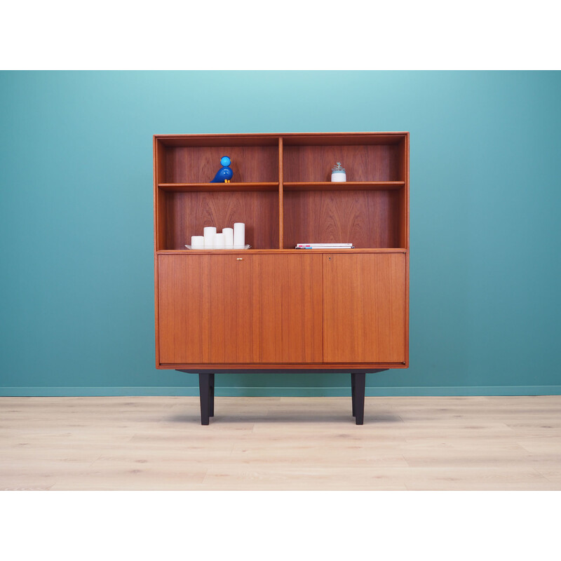 Vintage teak veneer and wood bookcase by Bertil Fridhagen for Bodafors, Denmark 1960