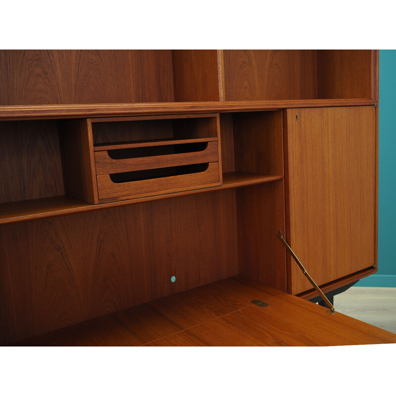 Vintage teak veneer and wood bookcase by Bertil Fridhagen for Bodafors, Denmark 1960