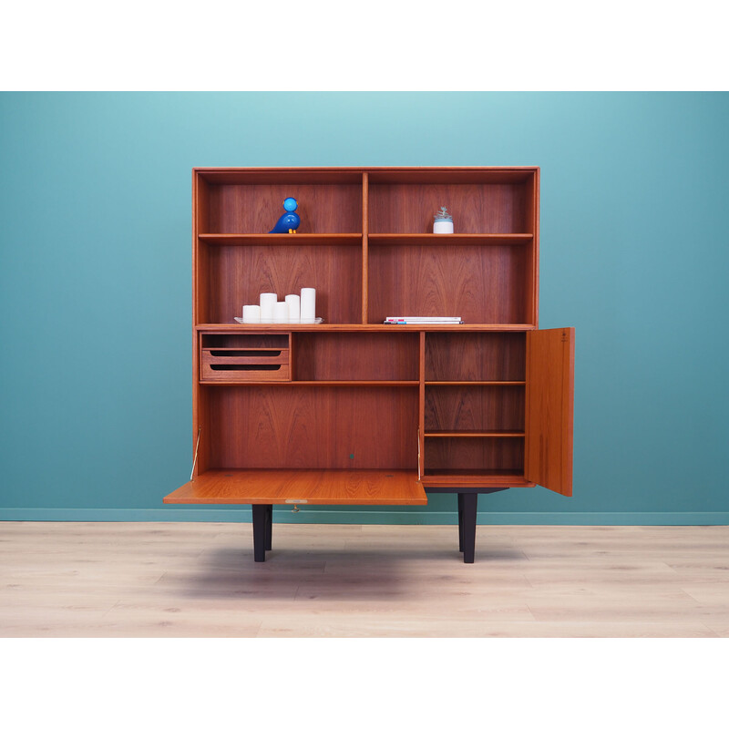 Vintage teak veneer and wood bookcase by Bertil Fridhagen for Bodafors, Denmark 1960