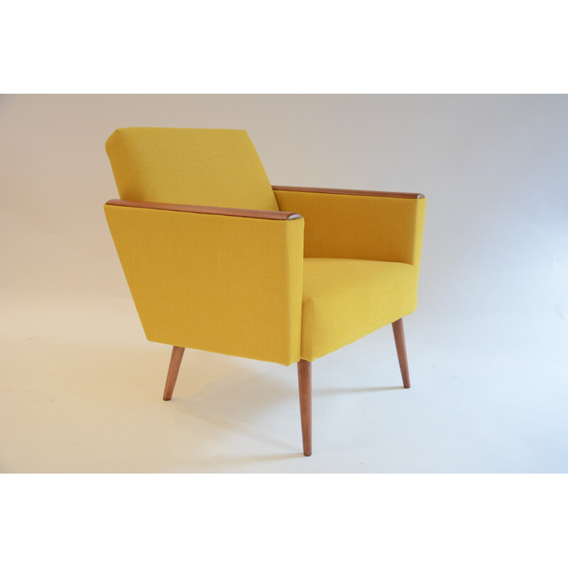 Soviet yellow square armchair - 1970s