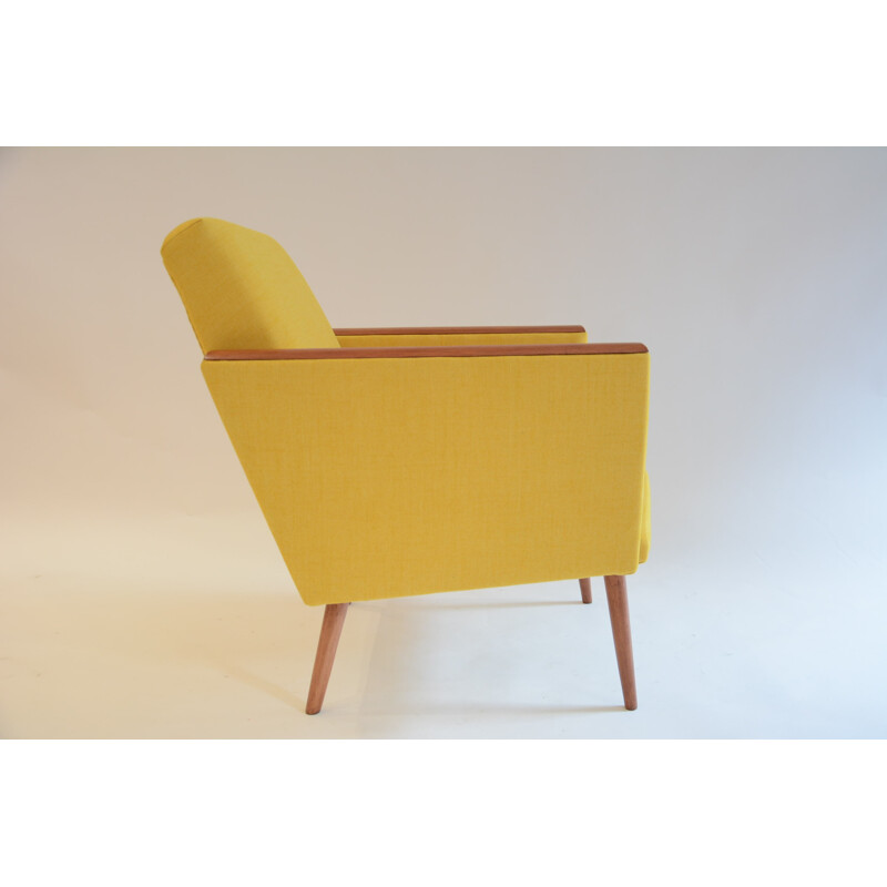 Soviet yellow square armchair - 1970s