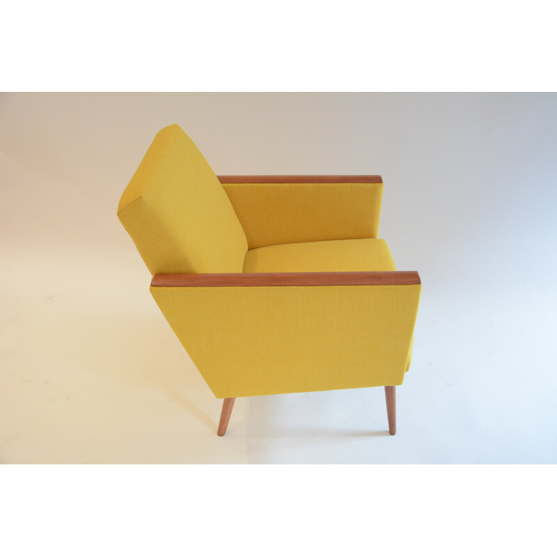 Soviet yellow square armchair - 1970s
