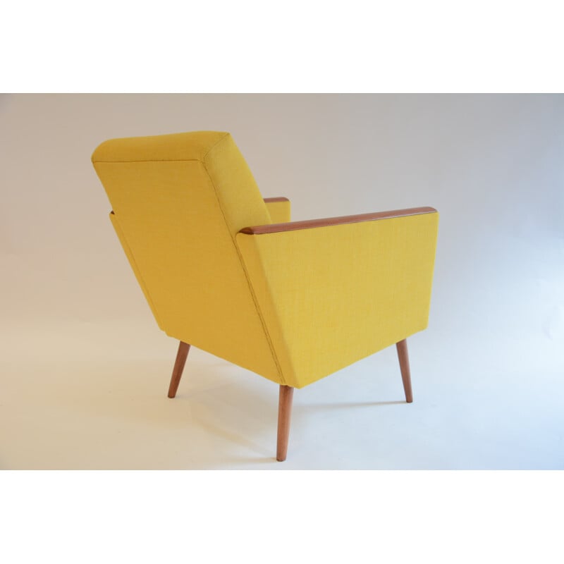 Soviet yellow square armchair - 1970s