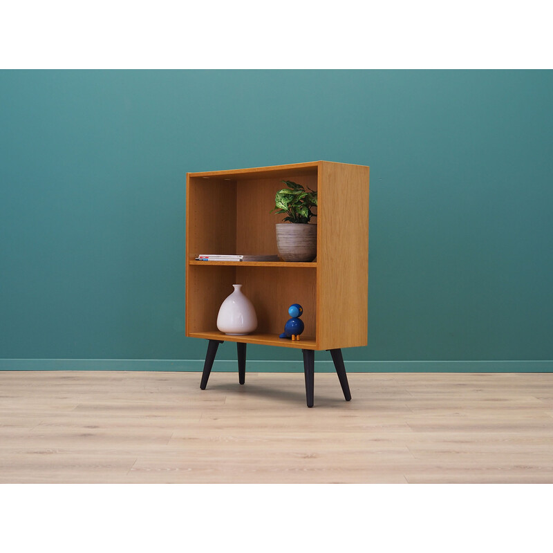 Vintage ash and wood bookcase for Domino Møbel, Denmark 1970