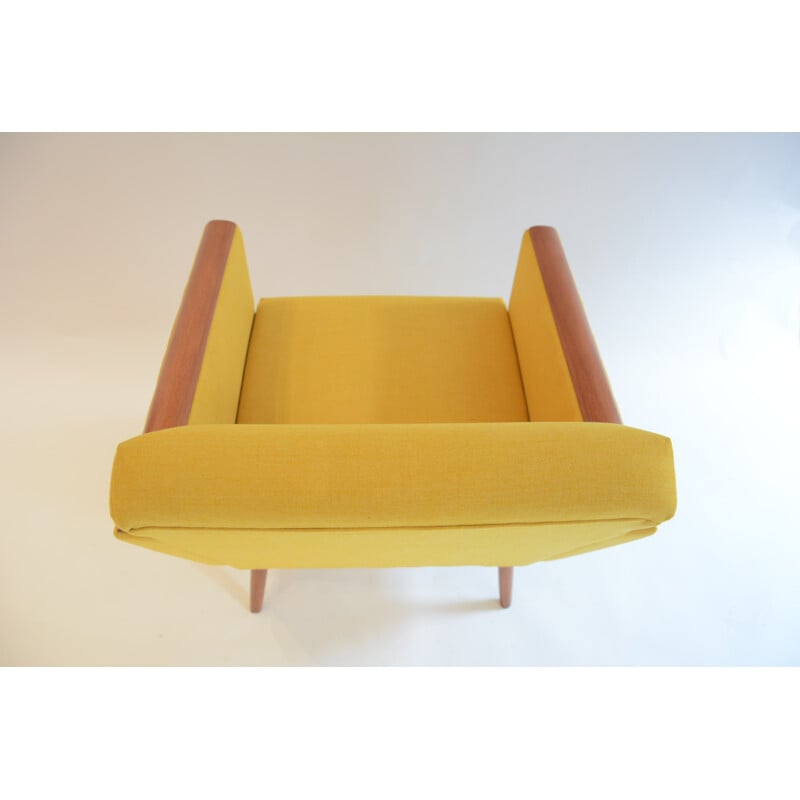 Soviet yellow square armchair - 1970s