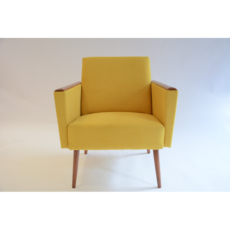 Soviet yellow square armchair - 1970s