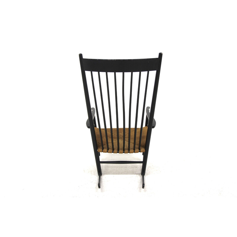 Vintage J16 beech rocking chair by Hans Wegner for Möbler F. D. B., Denmark 1960