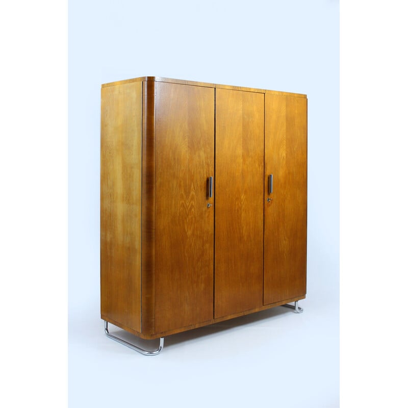 Vintage chrome steel cabinet by Hynek Gottwald, Czechoslovakia 1930