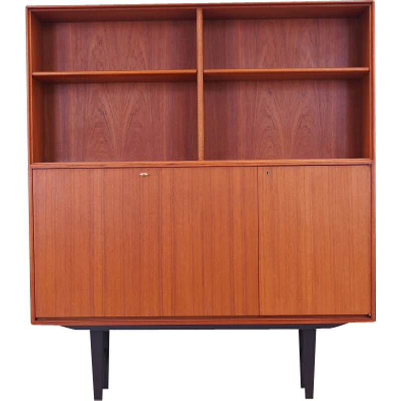 Vintage teak veneer and wood bookcase by Bertil Fridhagen for Bodafors, Denmark 1960